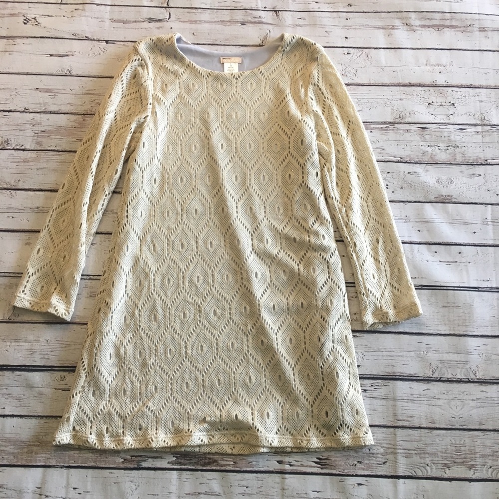 Girls Beautiful Gold Sparkle Dress